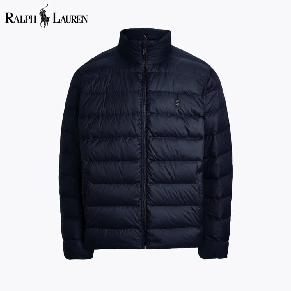 Packable Down Jacket — men's jackets in navy, front view