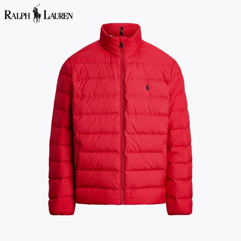 Packable Down Jacket — men's jackets in red, front view