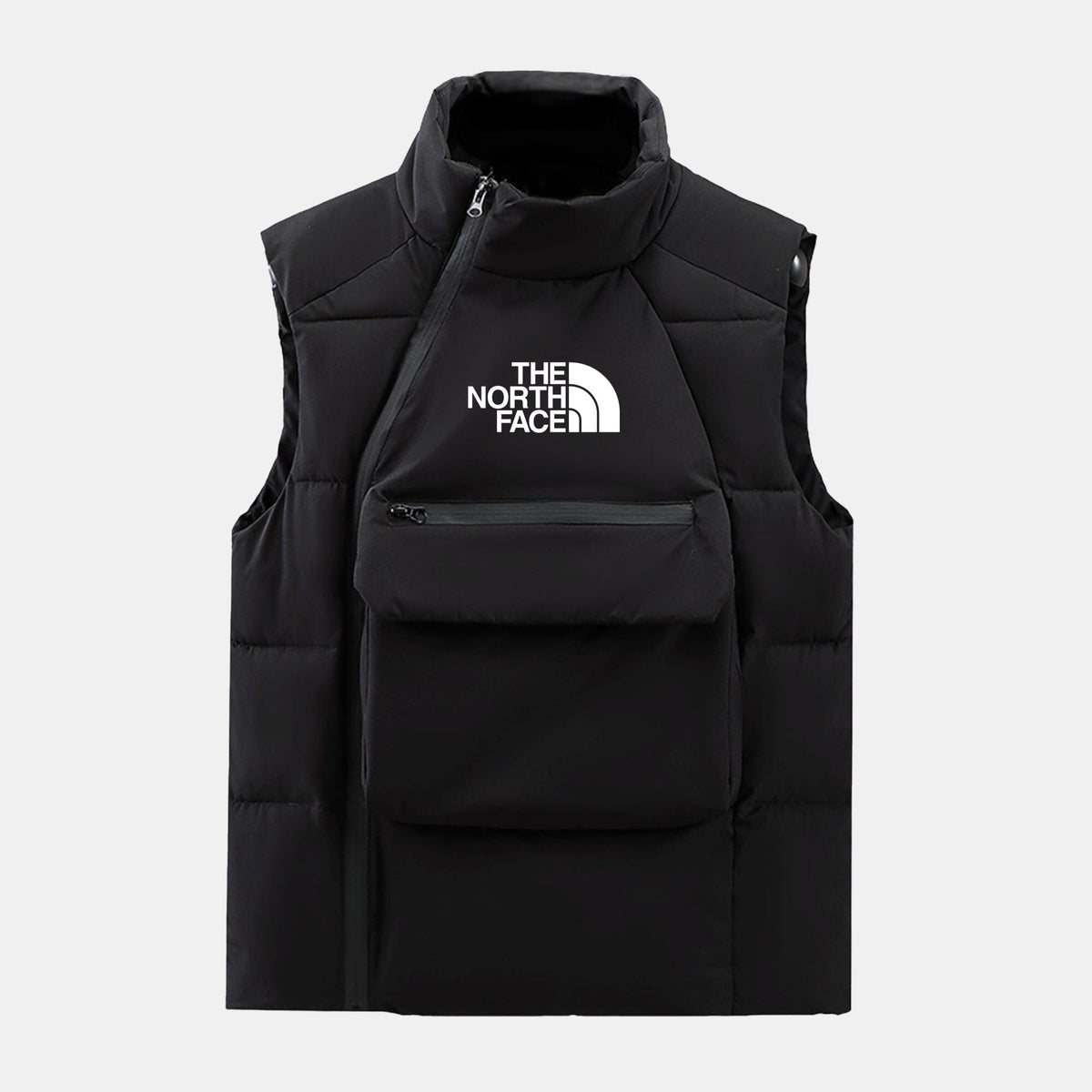 Quilted Half-Zip Puffer Gilet — men's gilets, front view